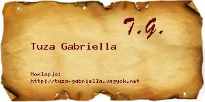 Tuza Gabriella névjegykártya